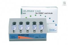 Блоки e.max CAD для CEREC и inLab LT I12/5 Blocks цвета A-D низкая прозрачность, 5шт (Ivoclar Vivadent)