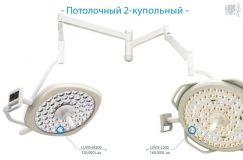Хирургический светильник Luvis-L200+M200 двухкупольный